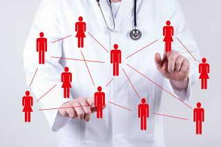 © HNFOTO - stock.adobe.com Foto: Arzt Netzwerk abstrakt